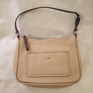 Coach Chelsea pebble leather tan/cream